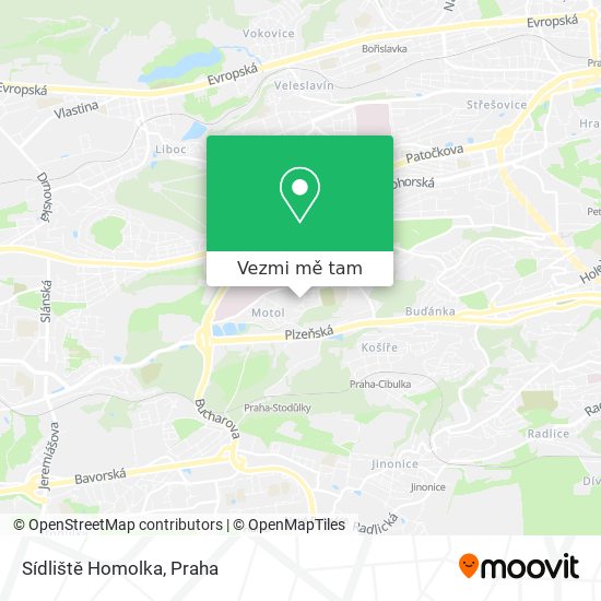 Sídliště Homolka mapa