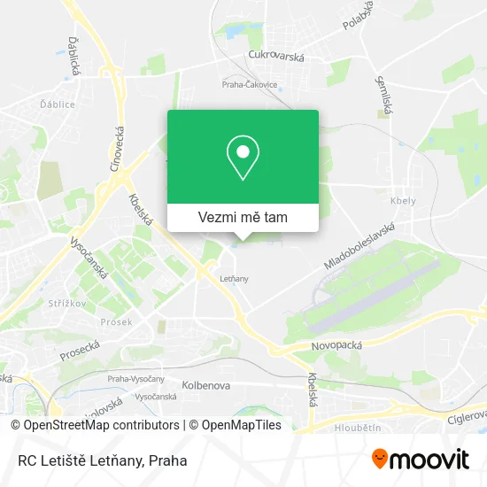 RC Letiště Letňany mapa