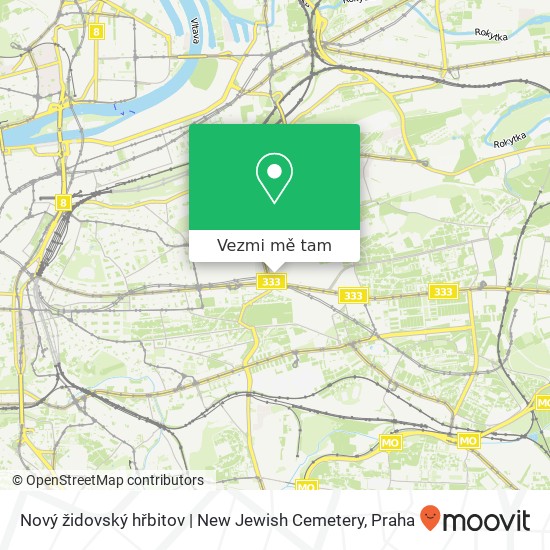 Nový židovský hřbitov | New Jewish Cemetery mapa