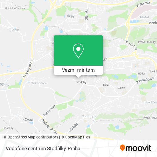 Vodafone centrum Stodůlky mapa