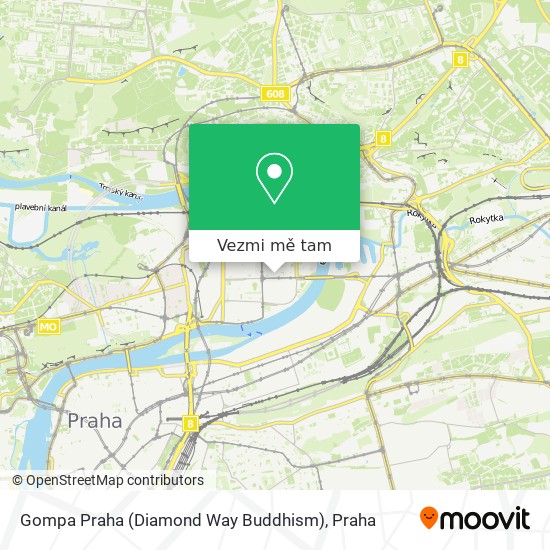 Gompa Praha (Diamond Way Buddhism) mapa