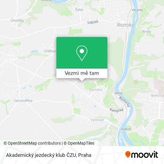 Akademický jezdecký klub ČZU mapa