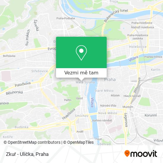 Zkuř - Ulička mapa