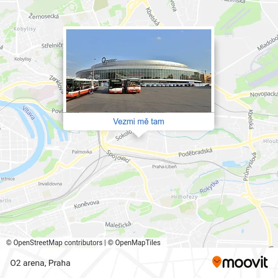 O2 arena mapa