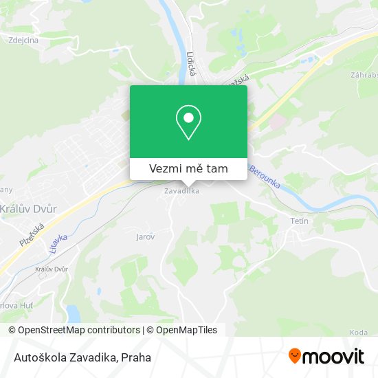 Autoškola Zavadika mapa