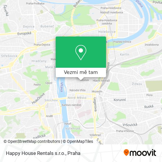 Happy House Rentals s.r.o. mapa