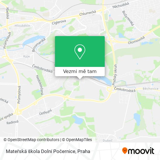 Mateřská škola Dolní Počernice mapa