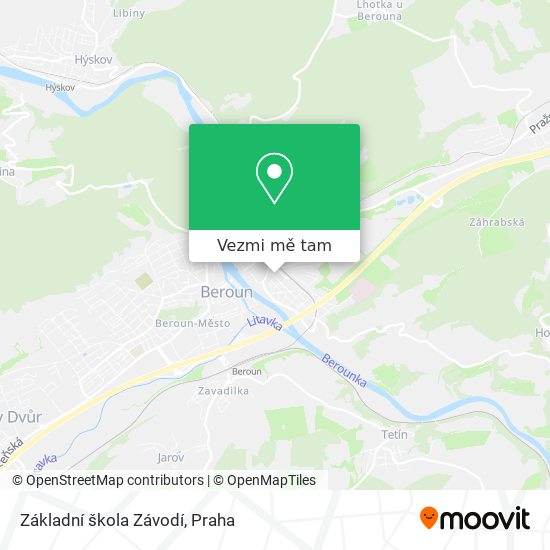 Základní škola Závodí mapa