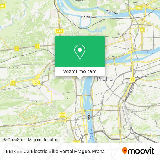 EBIKEE.CZ Electric Bike Rental Prague mapa