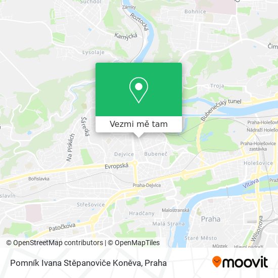 Pomník Ivana Stěpanoviče Koněva mapa