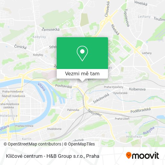 Klíčové centrum - H&B Group s.r.o. mapa