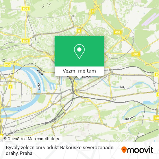 Bývalý železniční viadukt Rakouské severozápadní dráhy mapa