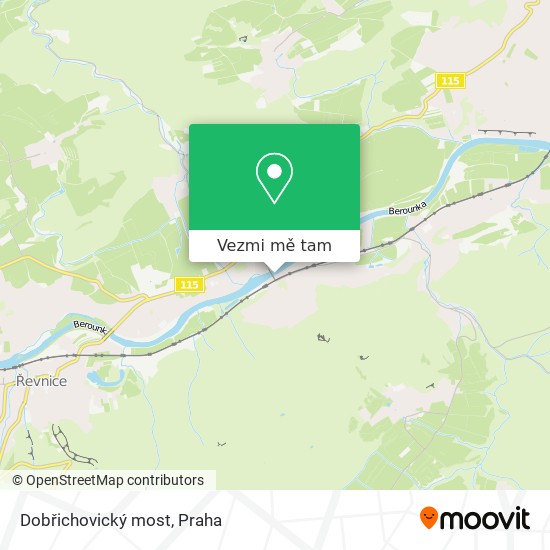 Dobřichovický most mapa