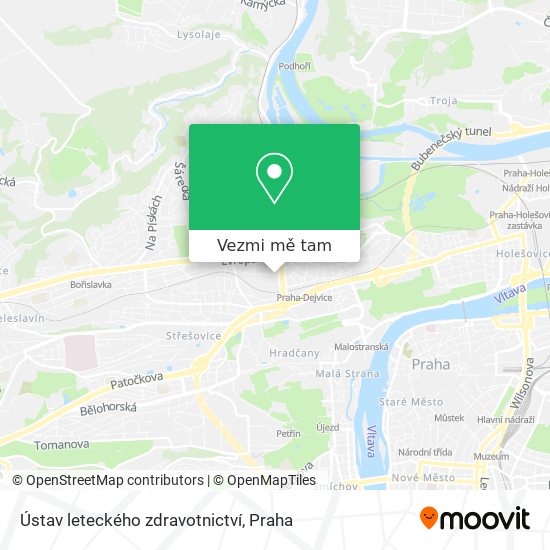Ústav leteckého zdravotnictví mapa