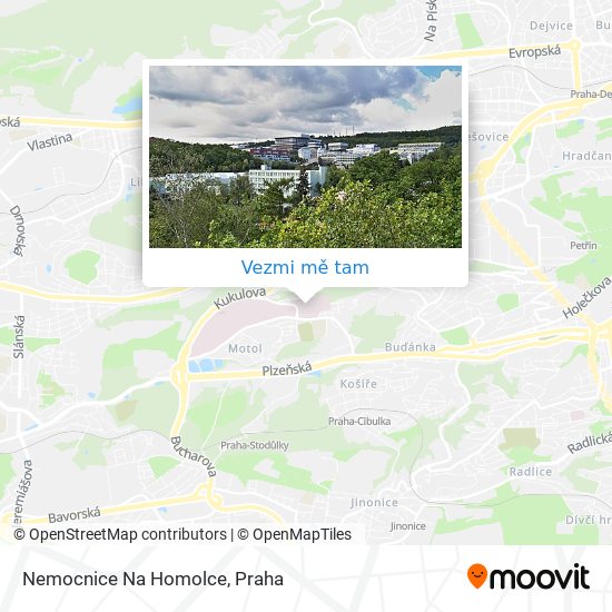 Nemocnice Na Homolce mapa