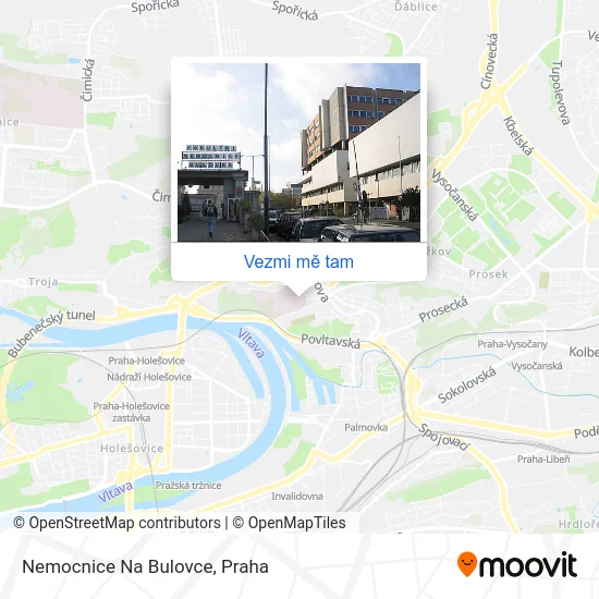 Nemocnice Na Bulovce mapa