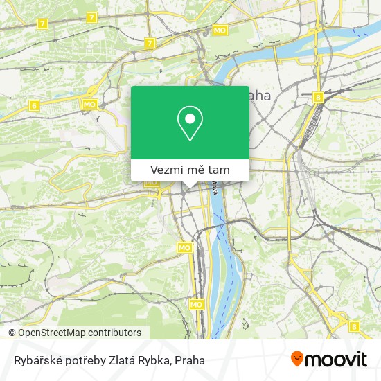 Rybářské potřeby  Zlatá Rybka mapa