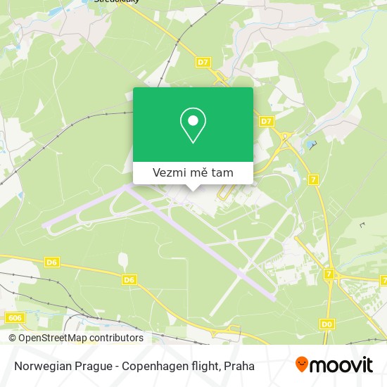 Norwegian Prague - Copenhagen flight mapa