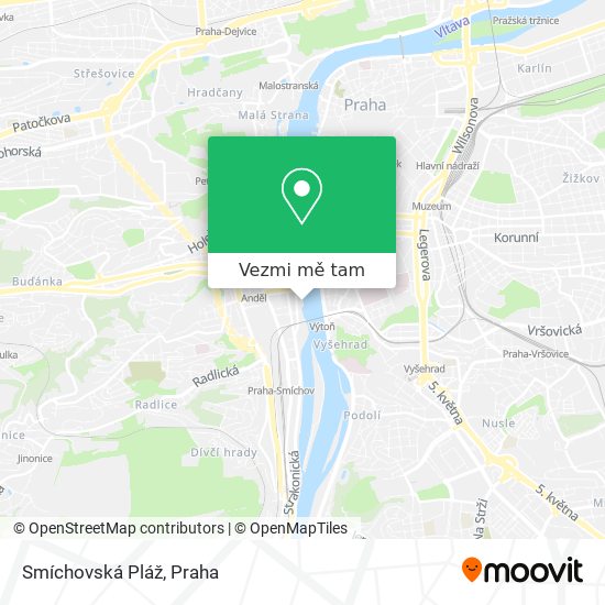 Smíchovská Pláž mapa