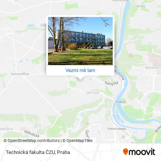 Technická fakulta ČZU mapa