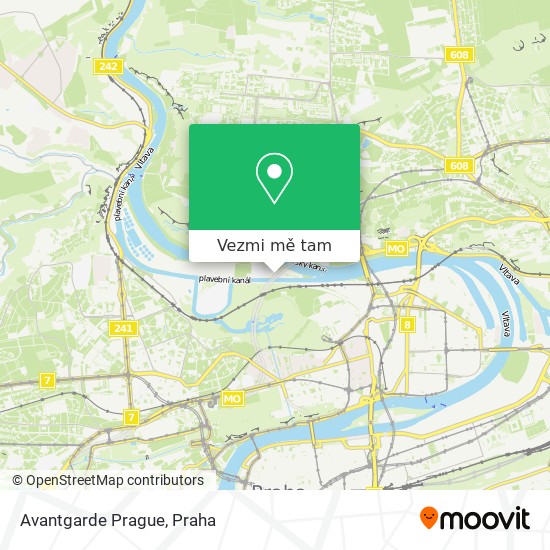 Avantgarde Prague mapa