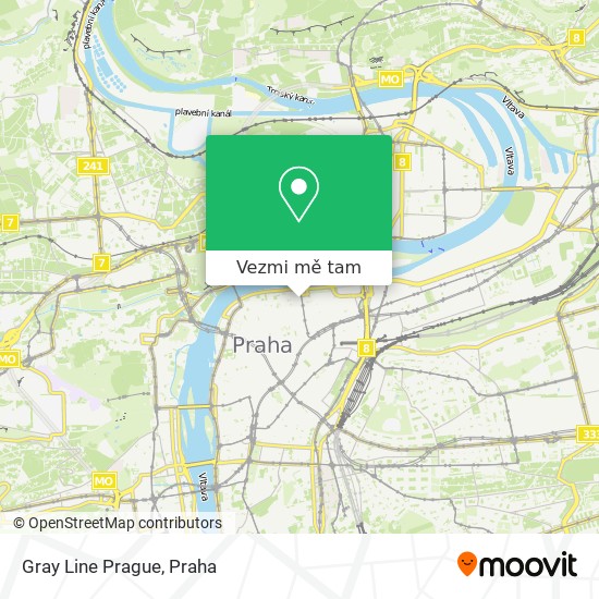 Gray Line Prague mapa