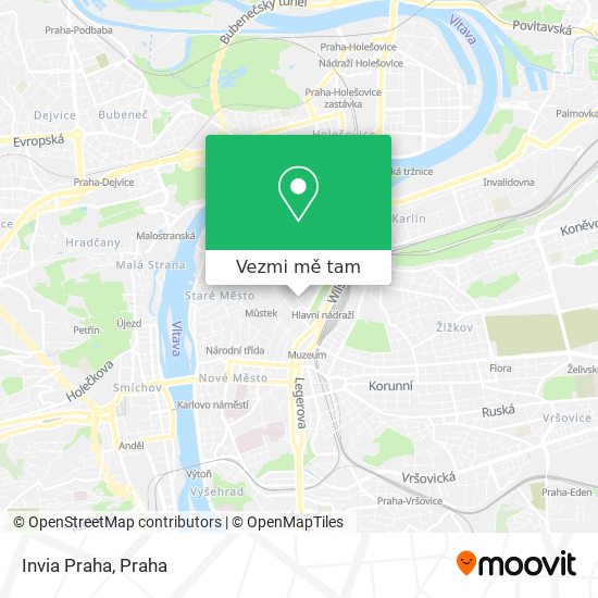 Invia Praha mapa