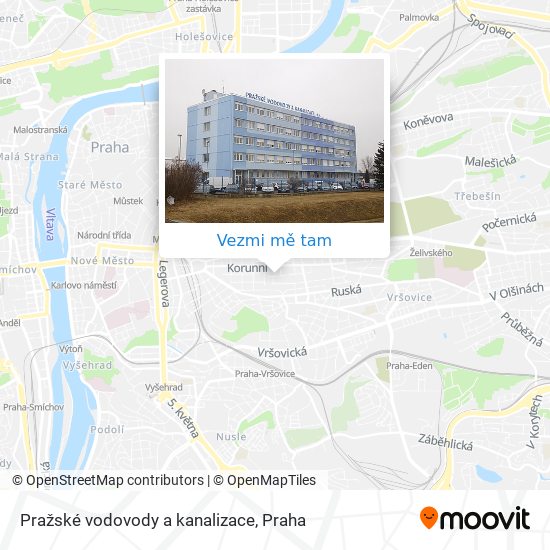 Pražské vodovody a kanalizace mapa