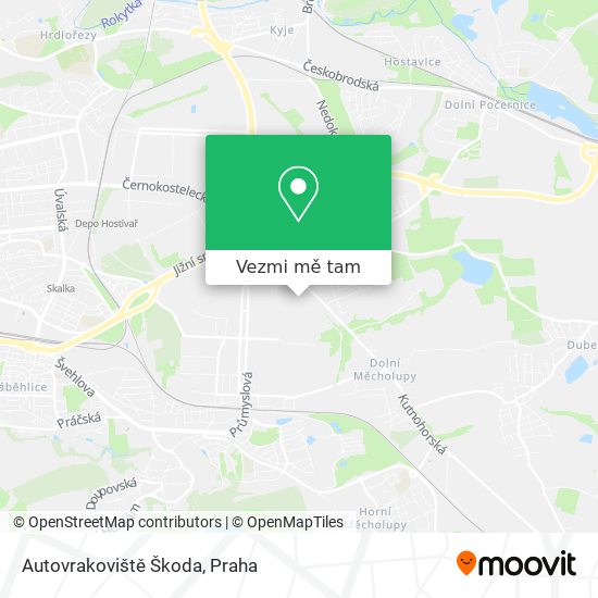 Autovrakoviště Škoda mapa