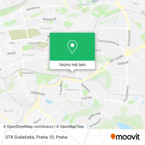 STK Dubečská, Praha 10 mapa