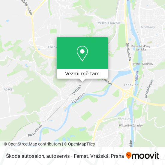 Škoda autosalon, autoservis - Femat, Vrážská mapa