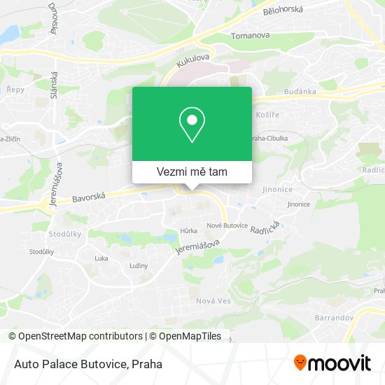 Auto Palace Butovice mapa