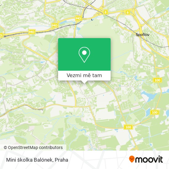 Mini školka Balónek mapa
