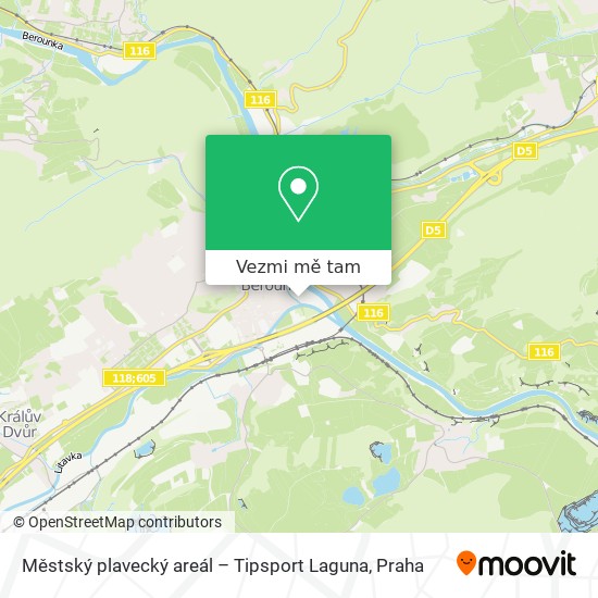 Městský plavecký areál – Tipsport Laguna mapa