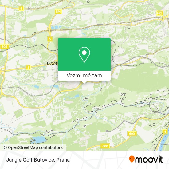 Jungle Golf Butovice mapa