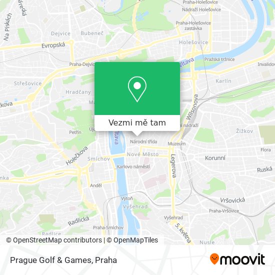 Prague Golf & Games mapa