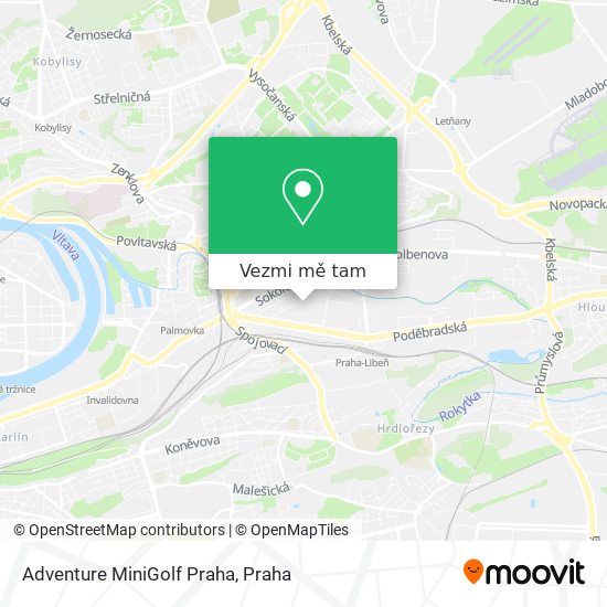 Adventure MiniGolf Praha mapa