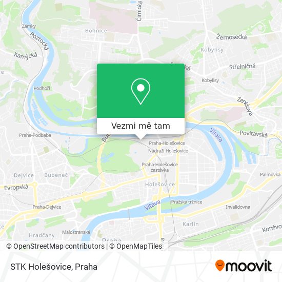 STK Holešovice mapa