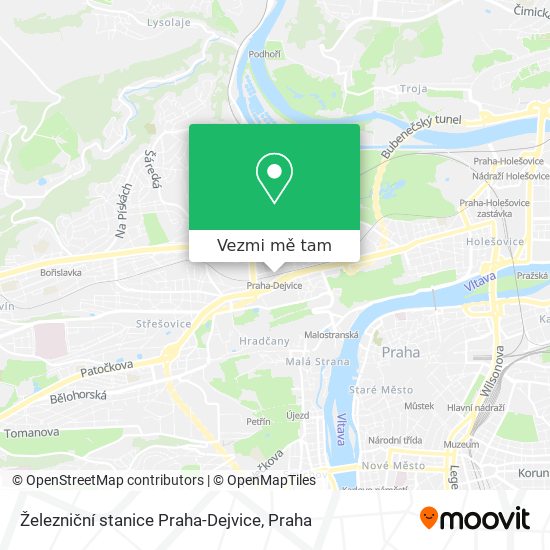 Železniční stanice Praha-Dejvice mapa