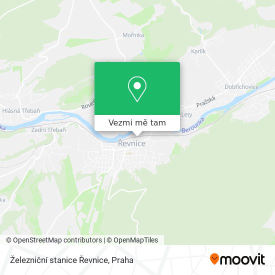 Železniční stanice Řevnice mapa