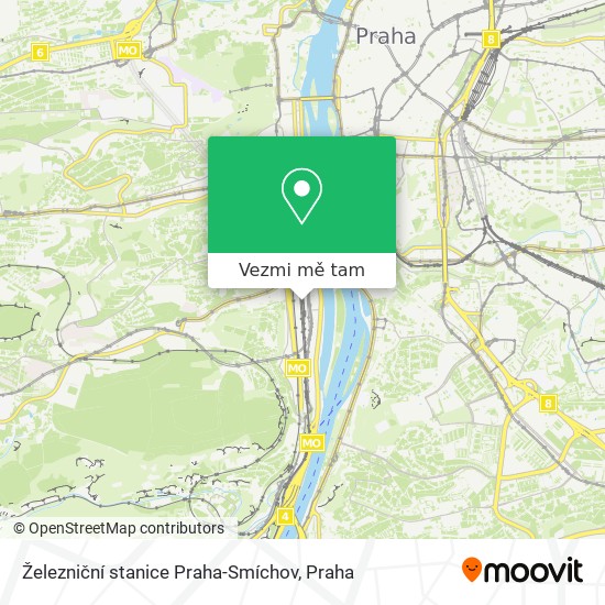 Železniční stanice Praha-Smíchov mapa