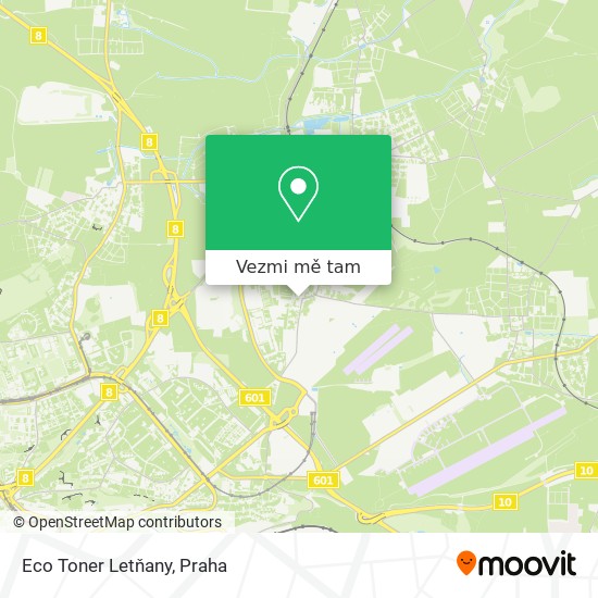 Eco Toner Letňany mapa
