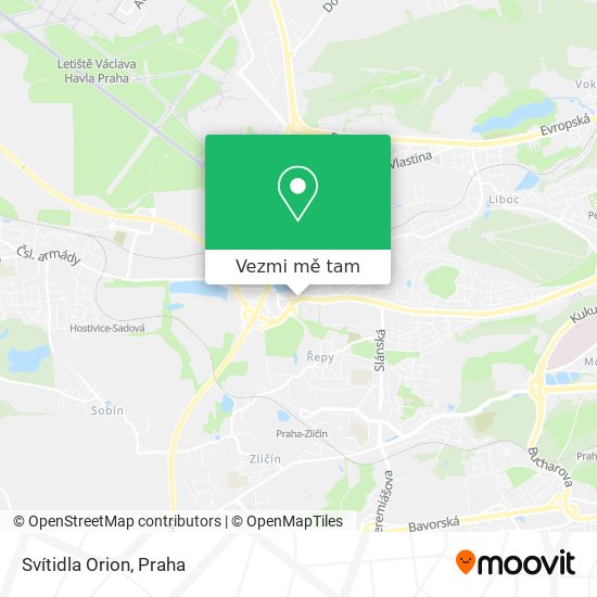 Svítidla Orion mapa