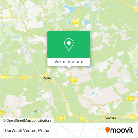 CarWash Vestec mapa