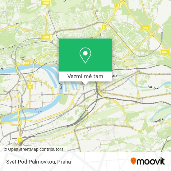 Svět Pod Palmovkou mapa