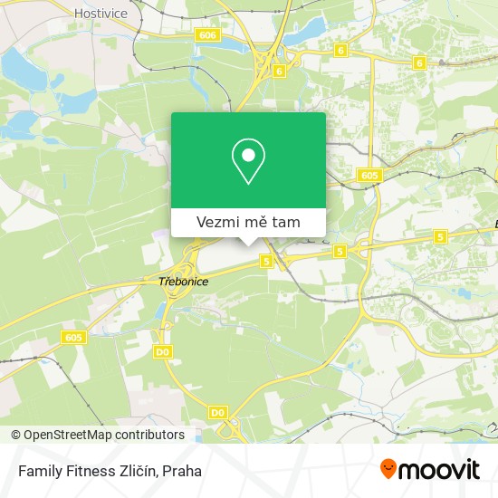 Family Fitness Zličín mapa