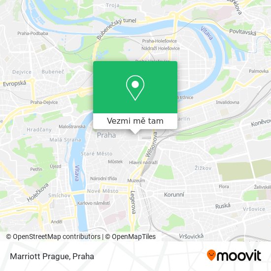 Marriott Prague mapa