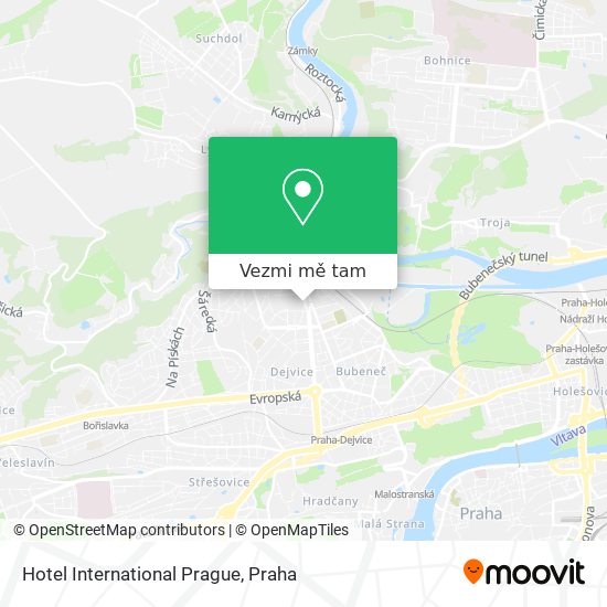 Hotel International Prague mapa