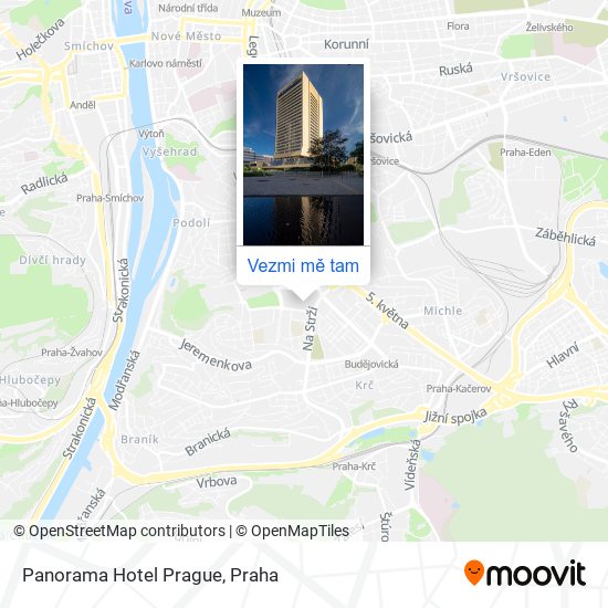 Panorama Hotel Prague mapa