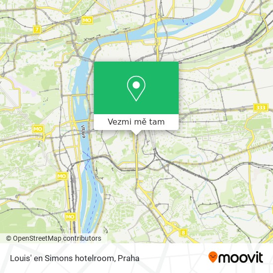 Louis' en Simons hotelroom mapa